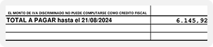 valor total factura